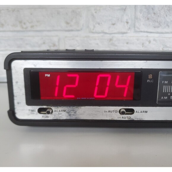 70s Sears Roebuck Dual Digital Alarm Clock AM/FM Radio #23870 Retro Tested Works - Picture 5 of 12